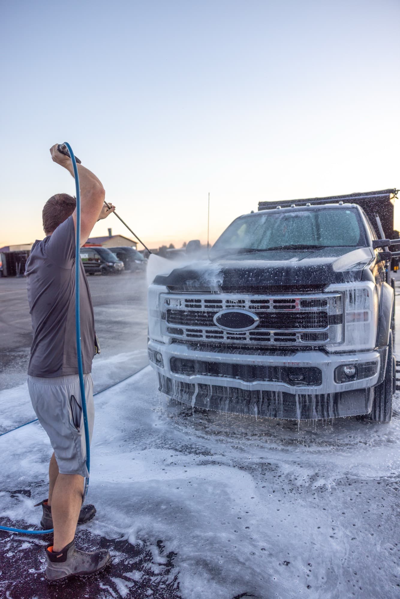 A real wash: foam, pressure, and time